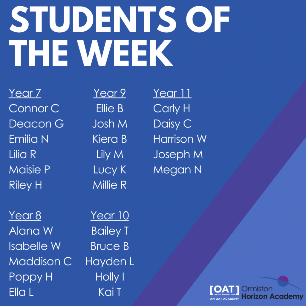 student of the week graphic