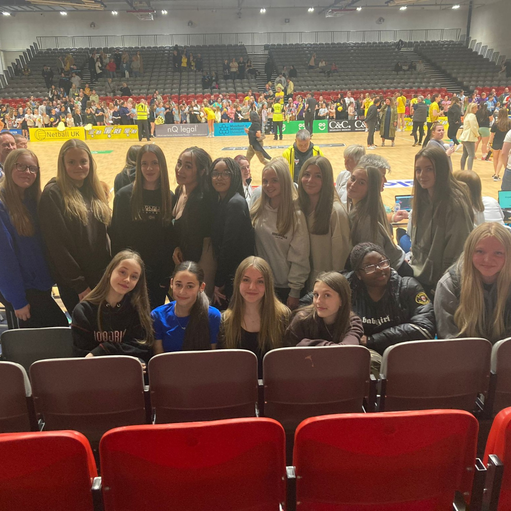 Students at netball match