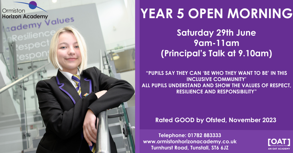 Year 5 open morning flyer