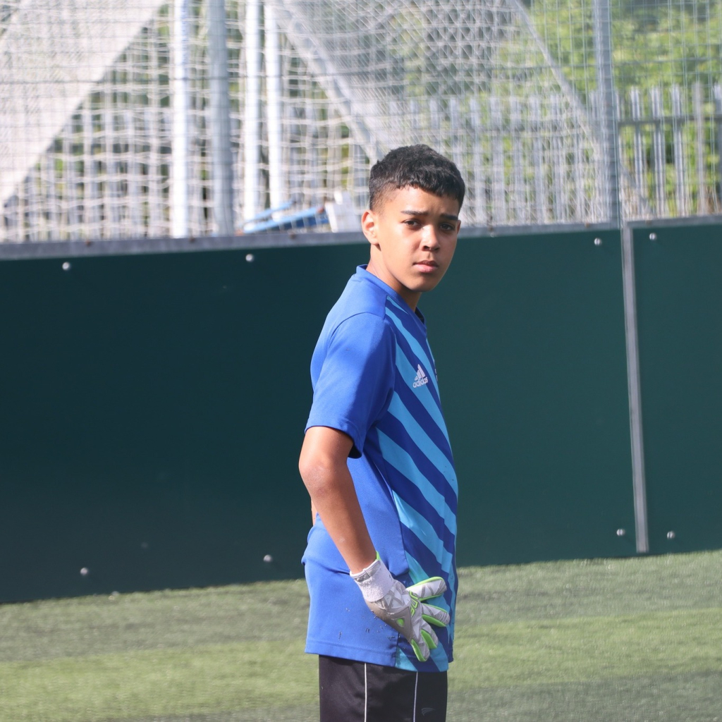 students at football tournament