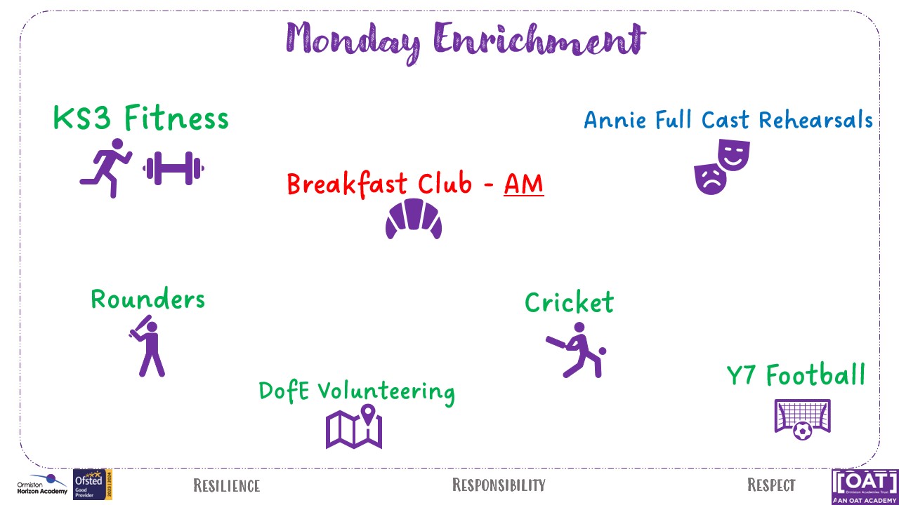 enrichment timetable
