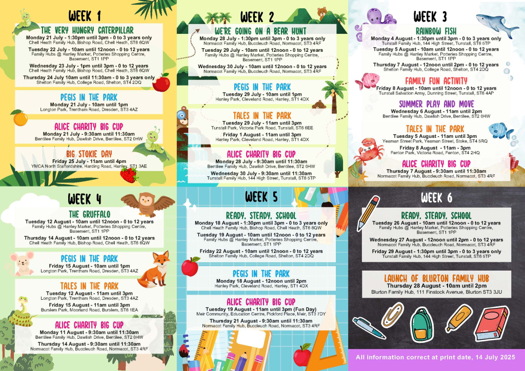 family hub poster with dates