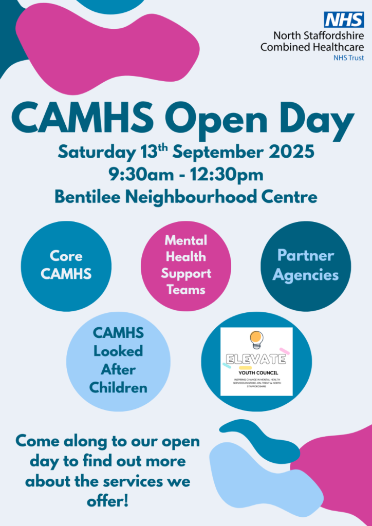 Camhs Open Day poster