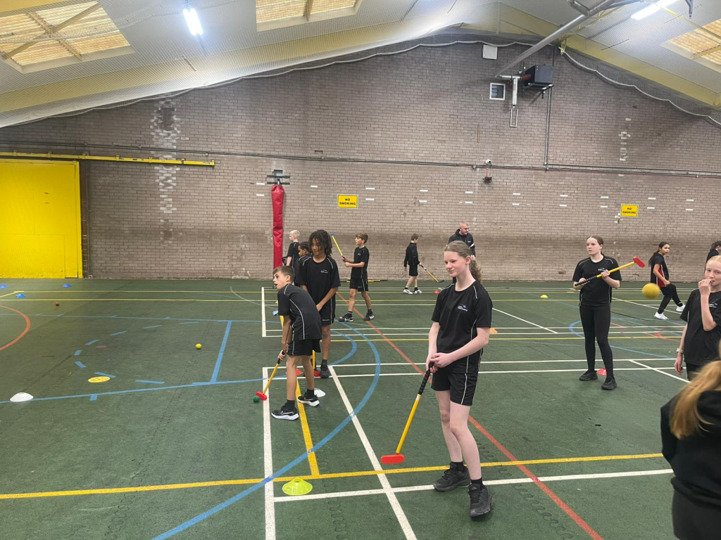 year 7 students at partnership games