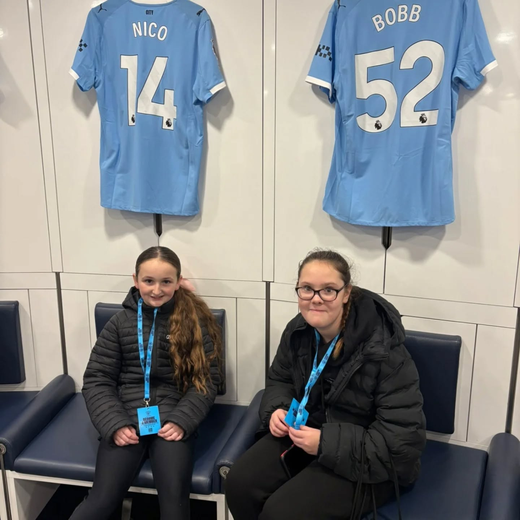 students at etihad stadium