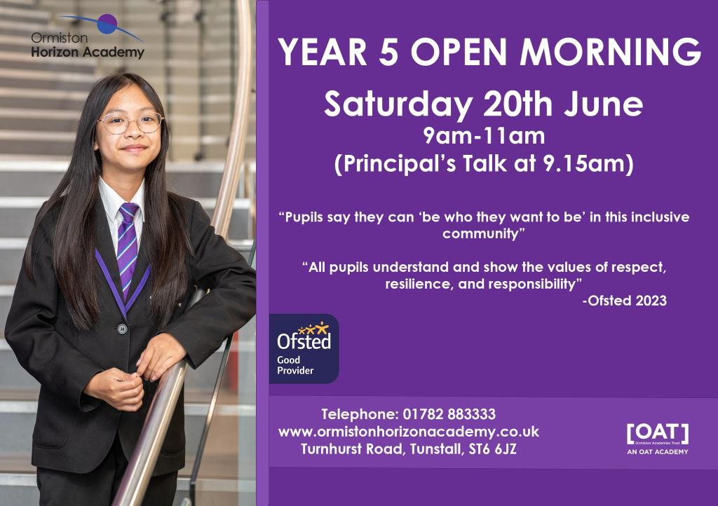 Year 5 open morning poster
