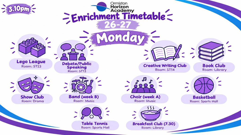 enrichment timetable