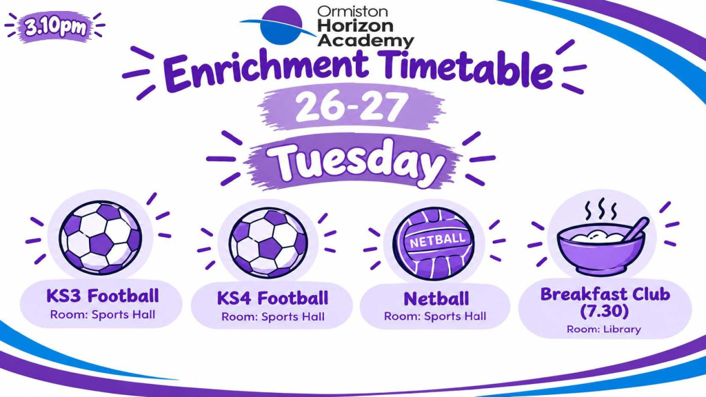 enrichment timetable