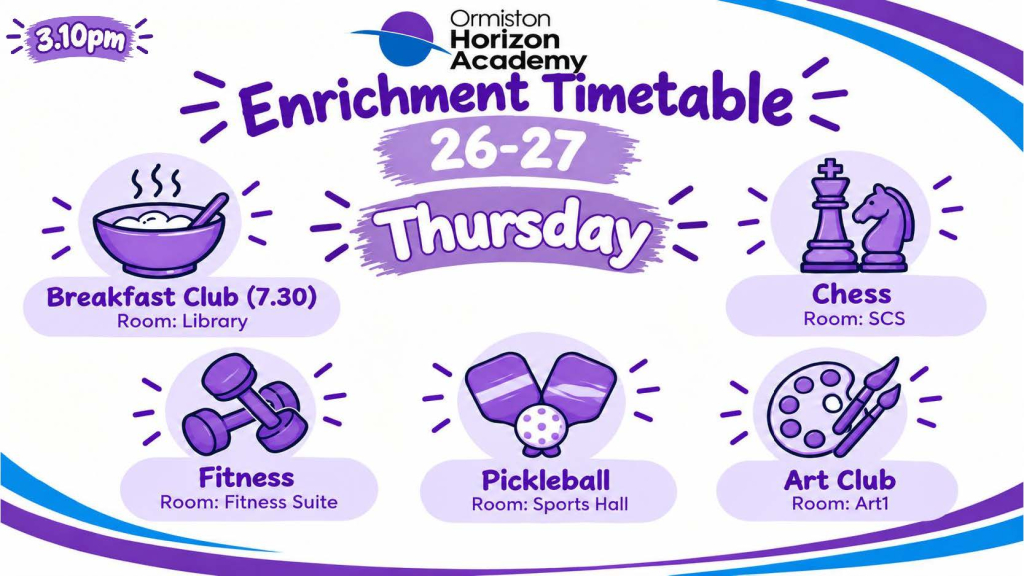 enrichment timetable